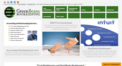 Desktop Screenshot of greenbeansbookkeeping.com