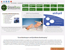 Tablet Screenshot of greenbeansbookkeeping.com